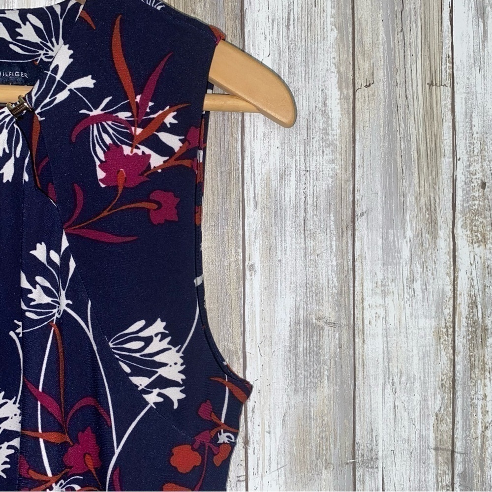 Tommy Hilfiger Navy Floral Sleeveless Blouse - Picture 2 of 5